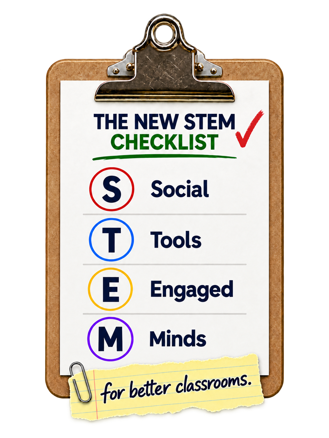The New STEM Checklist: S Social, T Tools, E Engaged, M Minds